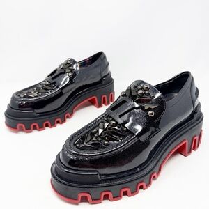 Christian Louboutin x Marvel The Amazing Loubi Patent Leather Loafers Size 36.5